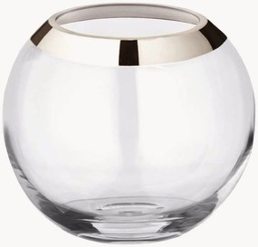 Jarra de cristal artesanal com rebordo em platina Mirinde