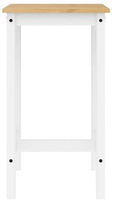 5 pcs conjunto de bar pinho maciço branco
