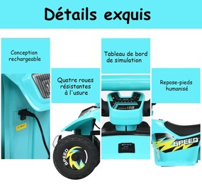Quadriciclo elétrico infantil com bateria