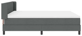 Cama Box com Colchão , Cinza Escuro, 180 x 200 cm, Tecido