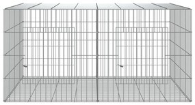 Coelheira de 2 painéis 110x79x54 cm ferro galvanizado