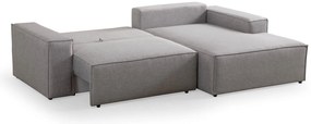 **** Sofá-Cama de Canto Pırlo – Cinzento Claro – 260x78x170 cm

**