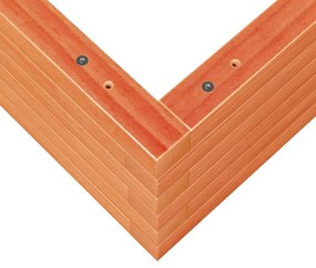 Vaso/floreira de jardim 60x60x23 cm pinho maciço castanho mel
