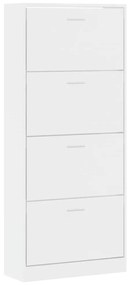 Sapateira 63x24x147 cm derivados de madeira branco brilhante