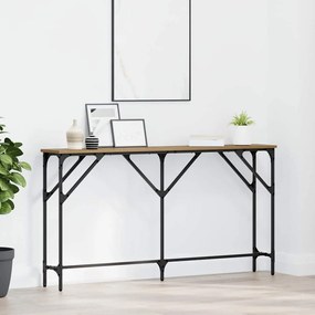 vidaXL Mesa Consola Carvalho Artesanal 140x23x75 cm Madeira Engenhada