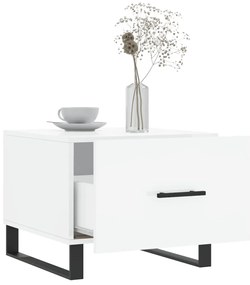 Mesas de centro 2 pcs 50x50x40 cm branco brilhante