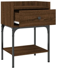 Mesas cabeceira 2pcs 40,5x31x60 deriv.madeira carvalho castanho
