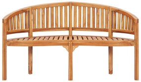 3 pcs conj. lounge de jardim formato banana teca maciça