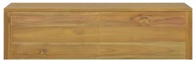 Armário de parede p/ casa de banho 110x45x30 cm teca maciça