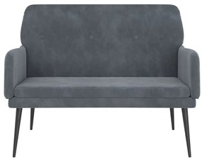 Banco 108x79x79 cm veludo cinzento-escuro