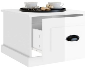 Mesa de centro 50x50x35 cm derivados madeira branco brilhante