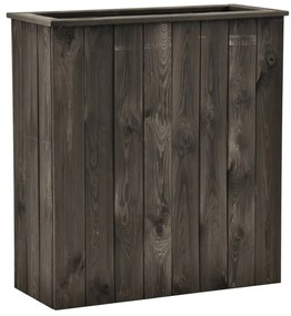 vidaXL Canteiro elevado 74x32x80 cm pinho maciço cinzento-escuro