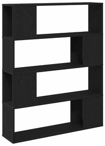 Estante vidaXL Preta Carvalho 100x24x124 cm Madeira de Engenharia