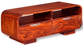 Mesa de centro madeira de acácia maciça 90x40x35 cm