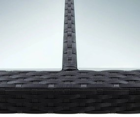 Mesa de jantar p/ exterior 200x150x74 cm vime PE preto