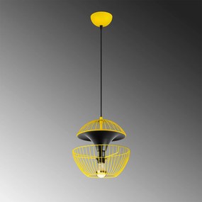 Candeeiro de Teto Telmander – Amarelo – 30 x 30 x 45-135 cm