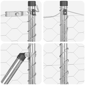 Cerca Hexagonal vidaXL 0.5x100 m Aço Galvanizado, Postes de Cerca vida