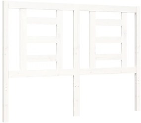 Cama sem colchão 120x200 cm madeira de pinho maciça branco
