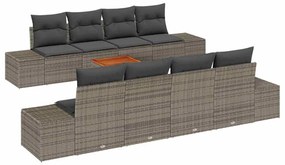 Conjunto de Sofá de Jardim 7 pcs Cinzeto 55 x 55 x 37 cm