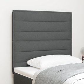 Cabeceira Design Linhas Cinza Escuro 80 cm Tecido