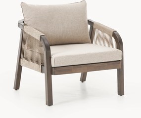 Cadeira lounge para jardim em madeira de acácia Lu