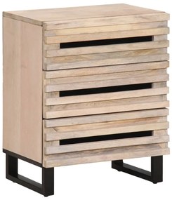 vidaXL Mesa de cabeceira 50x34x62 cm madeira de mangueira maciça