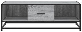 Mesa de centro 100x57x35cm deriv. madeira/metal cinzento sonoma