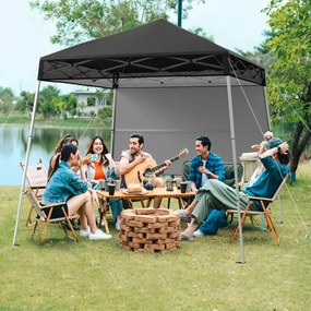 Tenda dobrável Pop UP 182 x 182 cm com 1 parede lateral Jardim, Feiras, Eventos com Saco Preta