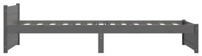 Estrutura cama pequena solteiro 75x190 cm madeira maciça cinza