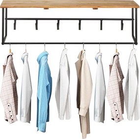 vidaXL Cabide com bordas vivas 100x34x38 cm madeira de acácia maciça