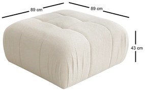 Pouffe Soli – Branco – 89x43x89 cm