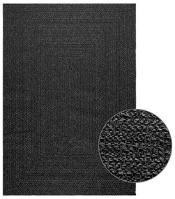 Tapete ZIZUR antracite 140x200 cm aspeto juta interior exterior