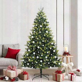 vidaXL Árvore de Natal Artificial Articulada 300 LEDs Verde 210 cm