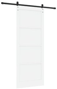 Porta Deslizante vidaXL com Conjunto de Mecanismos Branca 93x232 cm Ma