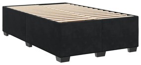 Cama boxspring com colchão 120x190 cm veludo preto