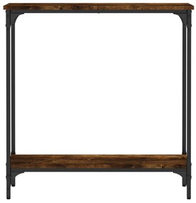 Mesa consola 75x22,5x75 cm derivados de madeira carvalho fumado