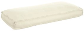 Almofada de Palete para Assento e Costas Creme 120 x 50 x 12 cm Tecido