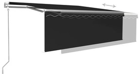 Toldo retrátil automático com estore 4,5x3 m antracite