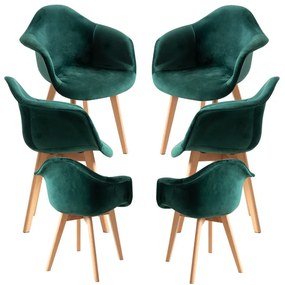 Pack 6 Cadeiras Belu Veludo - Verde