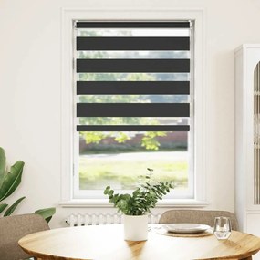 Estore de rolo 90 x 150 cm, linhas de zebra / Preto
