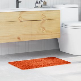 Tapete de Banho Rectangular Laranja 50x80 cm Polipropileno Antiderrapante