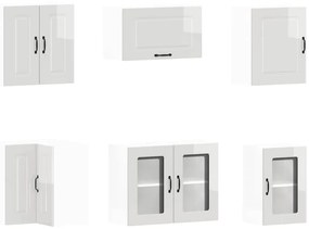 11 peças armário de cozinha conjunto Kalmar brilho branco