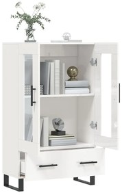 Aparador alto 69,5x31x115 cm derivados madeira branco brilhante