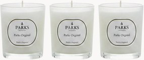 Velas perfumadas artesanais Parks Original (limão, lavanda, âmbar), conjunto de 3