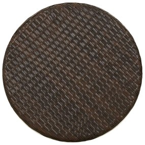 Mesa de centro 45 cm vime PE castanho