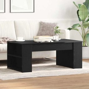Mesa de Centro Carvalho Preto 102x55x42 cm Madeira Engenheirada