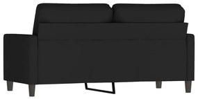 Sofá de 2 lugares veludo 140 cm preto