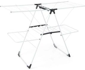 Varal de roupas de 2 níveis com 33 trilhos de secagem e altura ajustável Gullwings