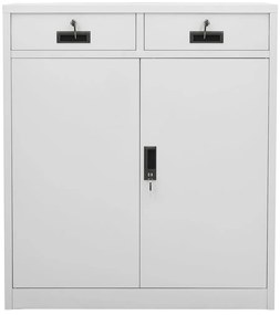 Armário de escritório 90x40x102 cm aço cinzento-claro