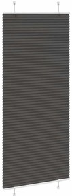 Preto Plissada Cega 90x200 cm Largura Tecido 89,4 cm Poliéster